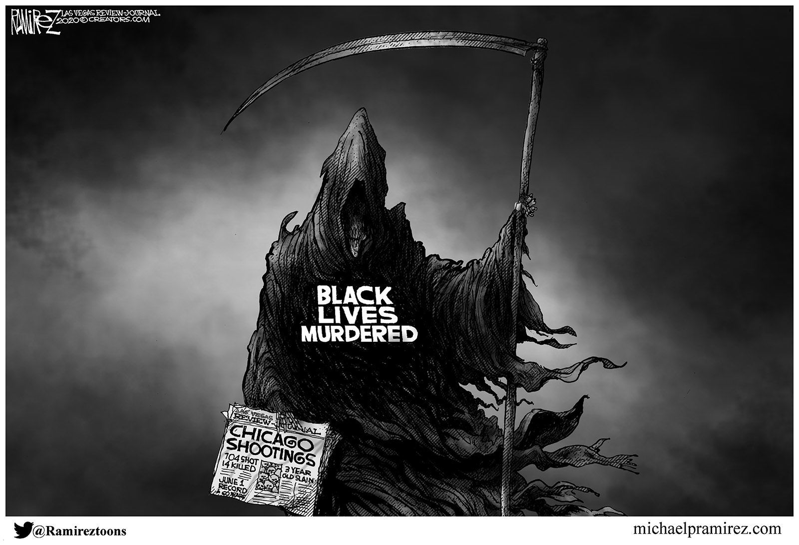 Michael Ramirez toon for June 24, 2020
